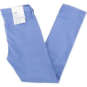 NEW EDWIN Mens 32x32 Mason Slim Chino Pants Blue Endurance Stretch Performance